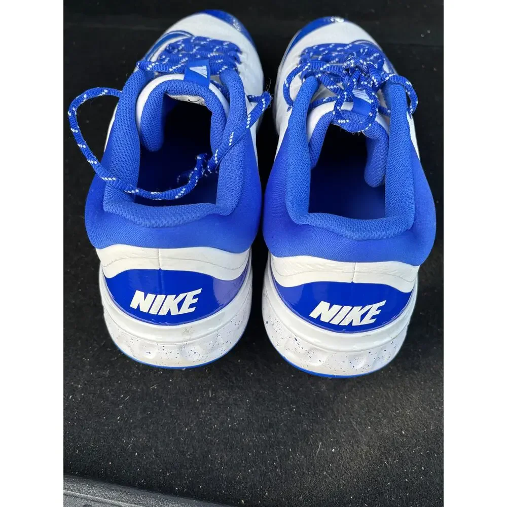 Nike Alpha Huarache Elite 4 Low Baseball Cleats Blue White FD2745-108, Men’s 15